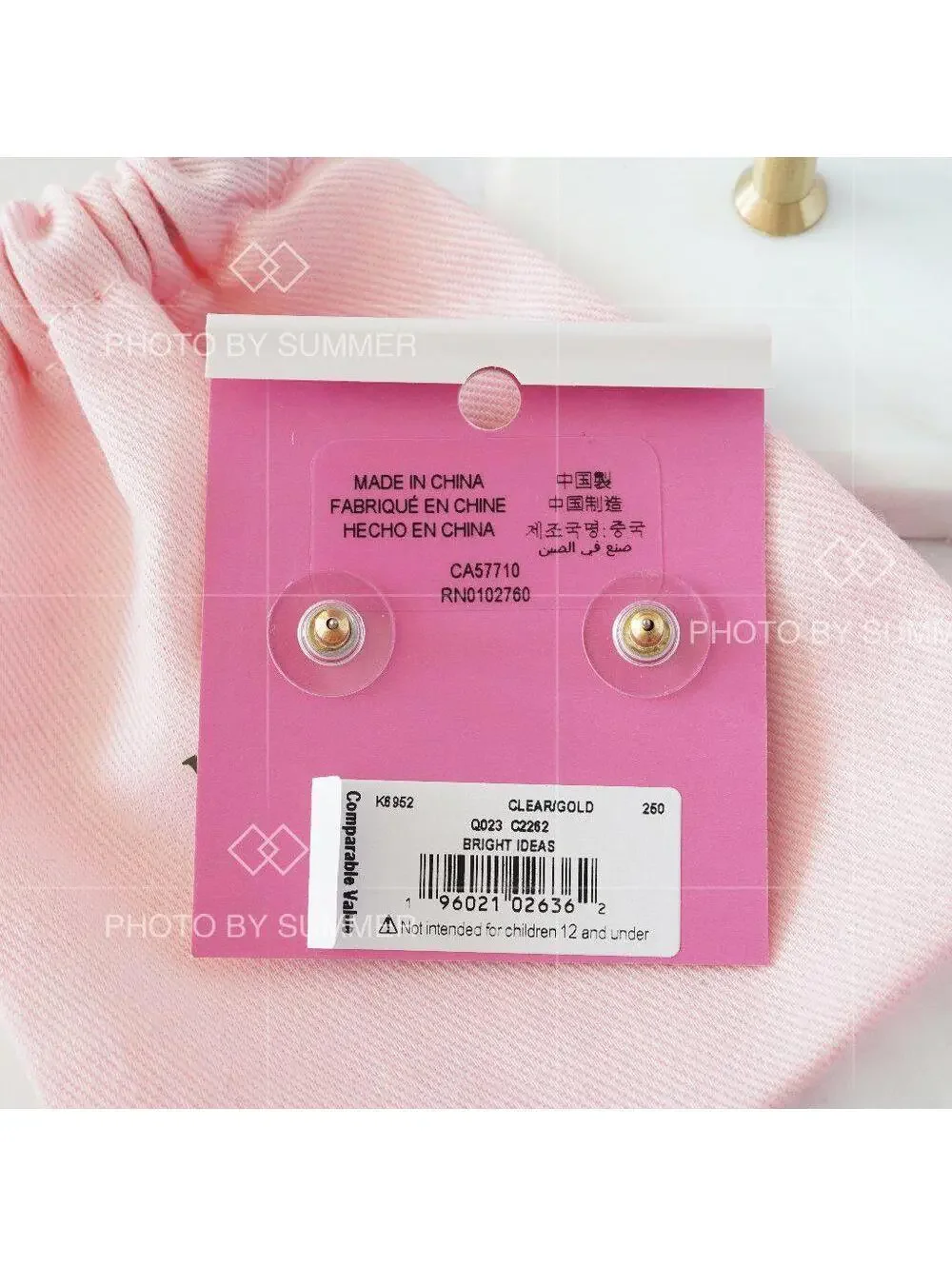 Kate Spade Bright Ideas Pave Halo Studs Earrings Clear/ Gold
